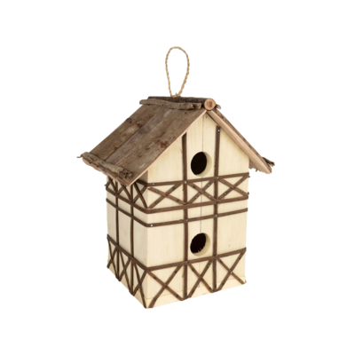 Ten Thousand Villages Tudor Two-Story Birdhouse