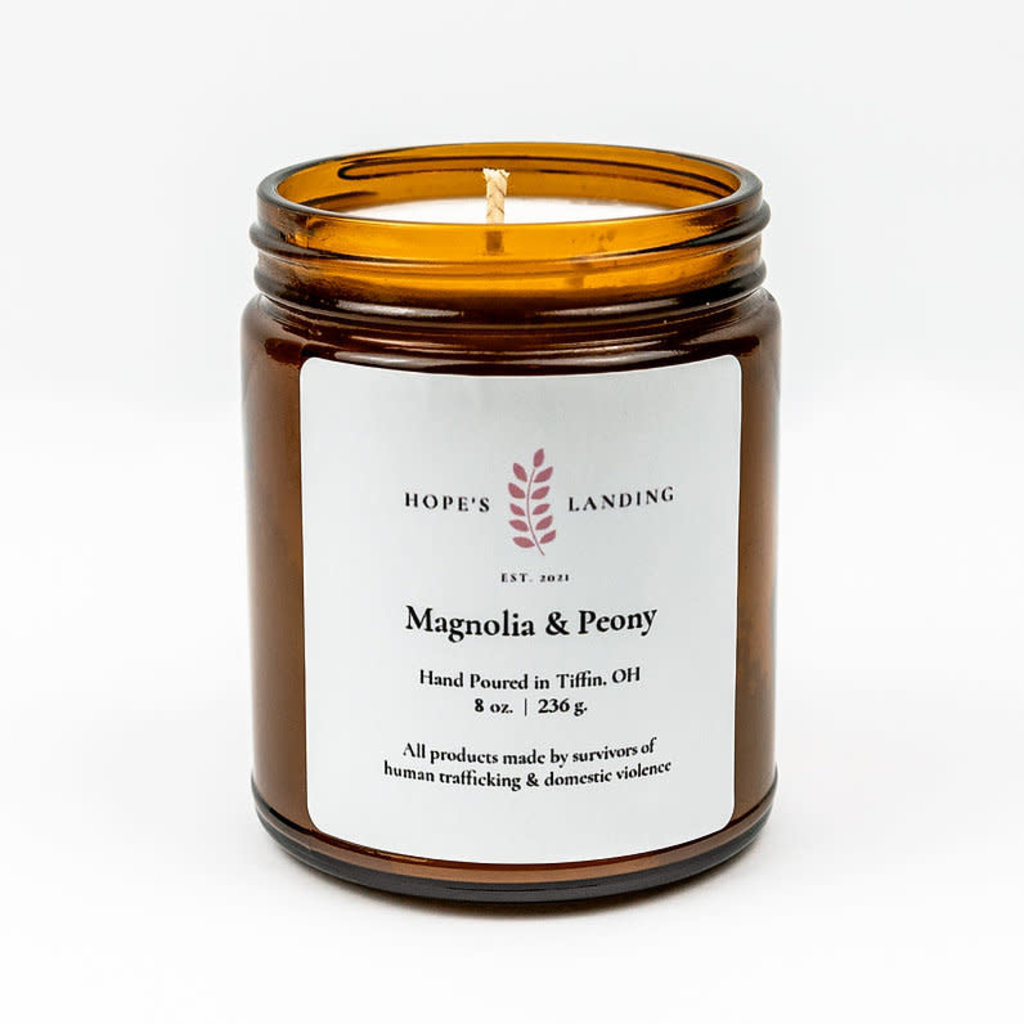 Hopes Landing Magnolia & Peony Candle 8oz Jar