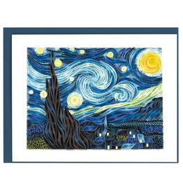 Quilling Card Starry Night Van Gogh Quilled Card 7x5.5