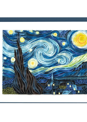 Quilling Card Starry Night Van Gogh Quilled Card 7x5.5