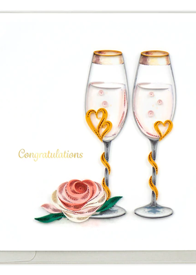 Quilling Card Toasting Flutes Quilled Card