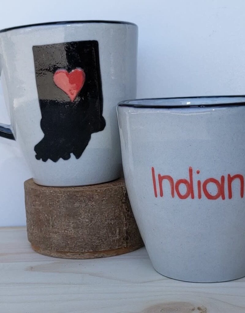 Lucia's Imports Love Indiana State Ceramic Mug