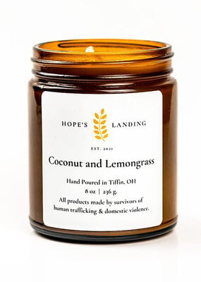 Hopes Landing Coconut & Lemongrass Candle 8oz Jar