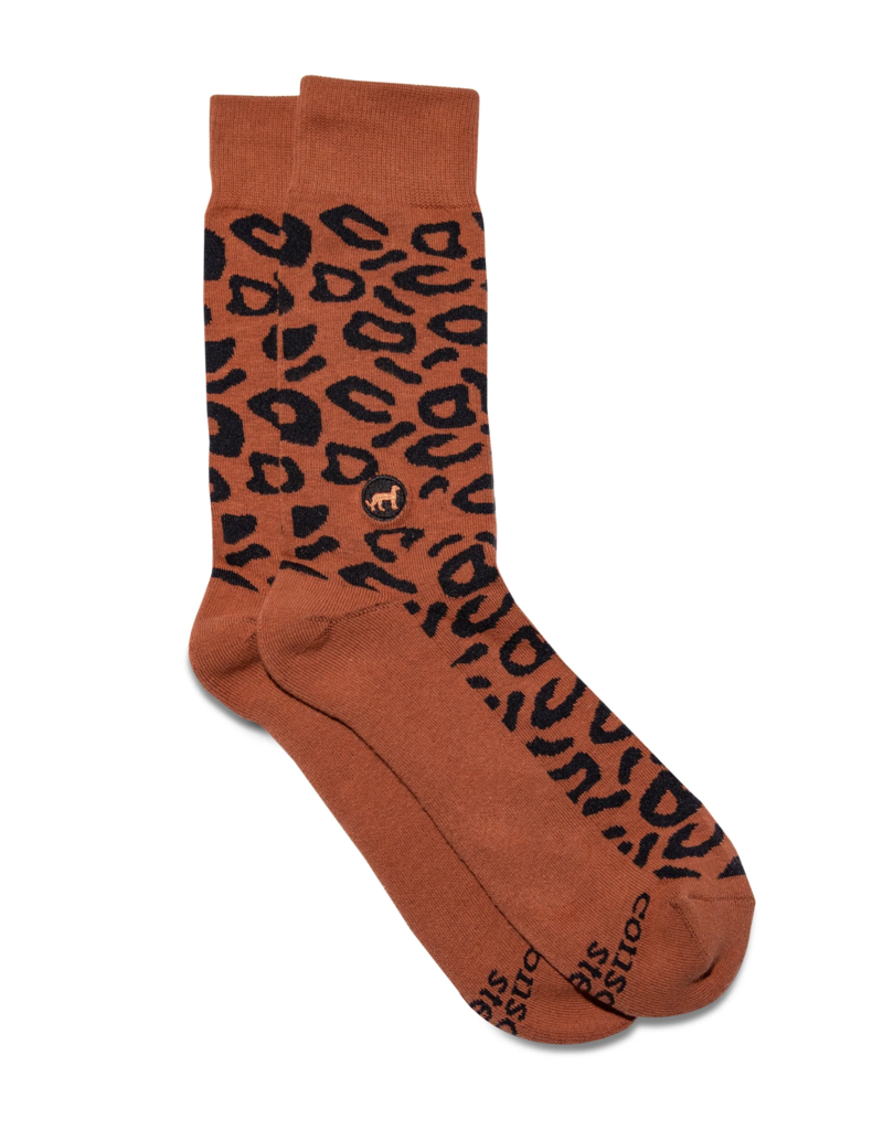 Conscious Step Socks That Protect Cheetahs: Brown