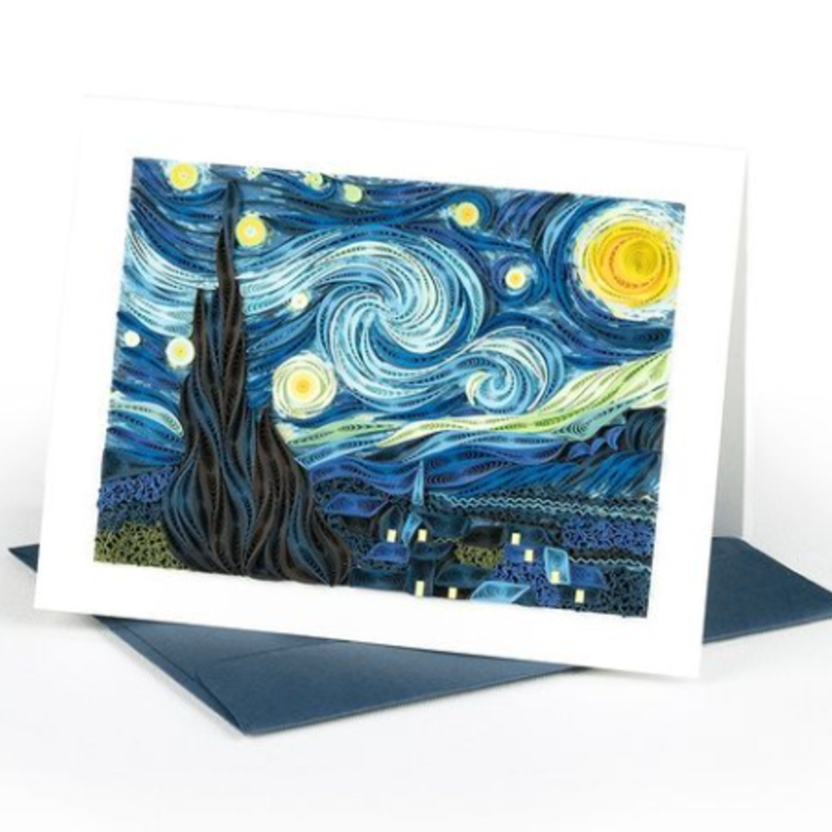 Quilling Card Starry Night Van Gogh Quilled Card