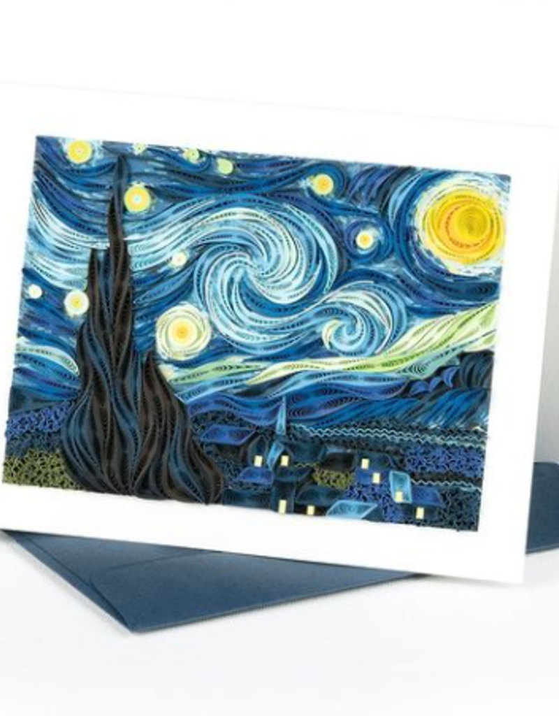 Quilling Card Starry Night Van Gogh Quilled Card 7x5.5