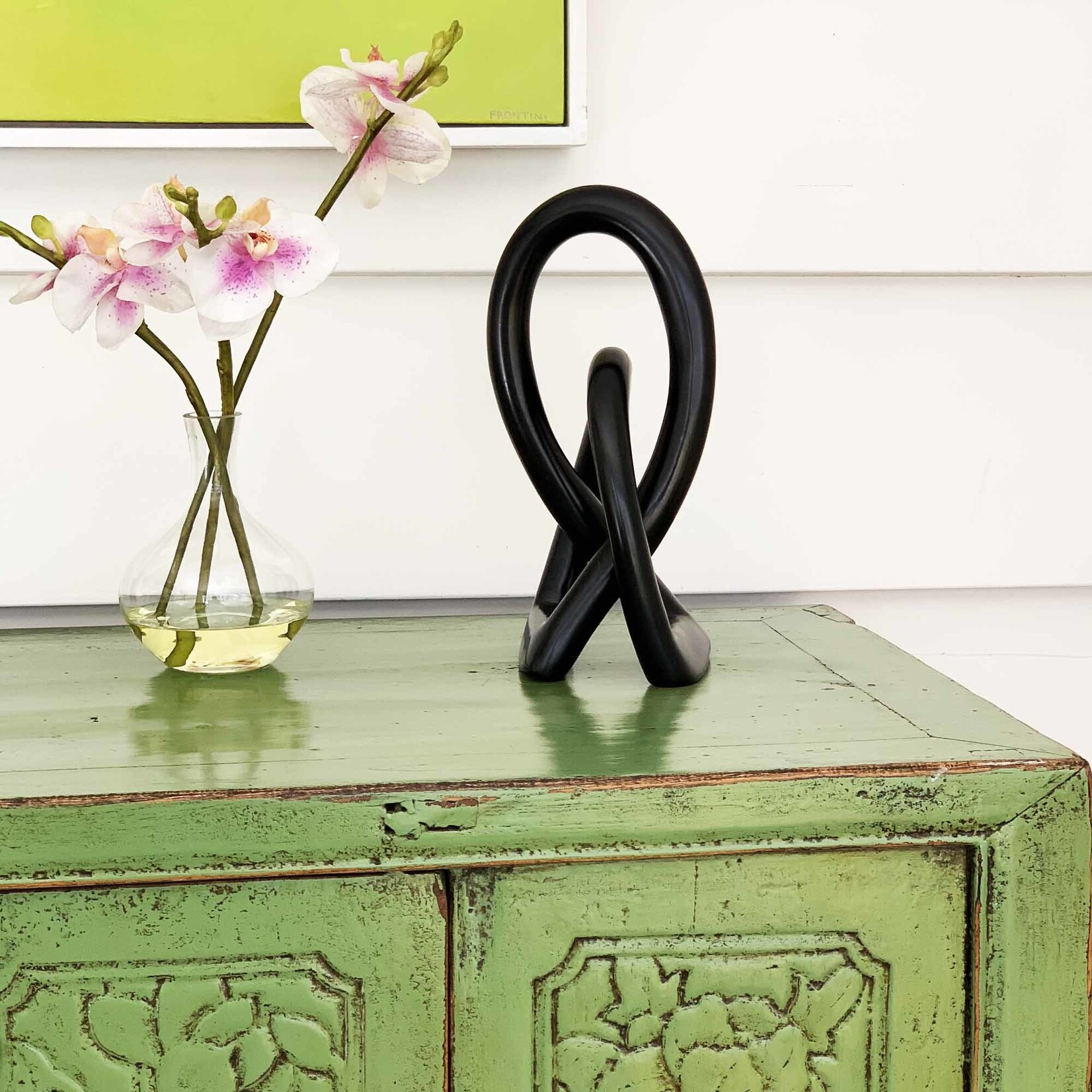 Global Crafts Unity Kisii Soapstone Sculpture Black 10 in.