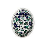 Ten Thousand Villages Floral Ceramic Soap Dish