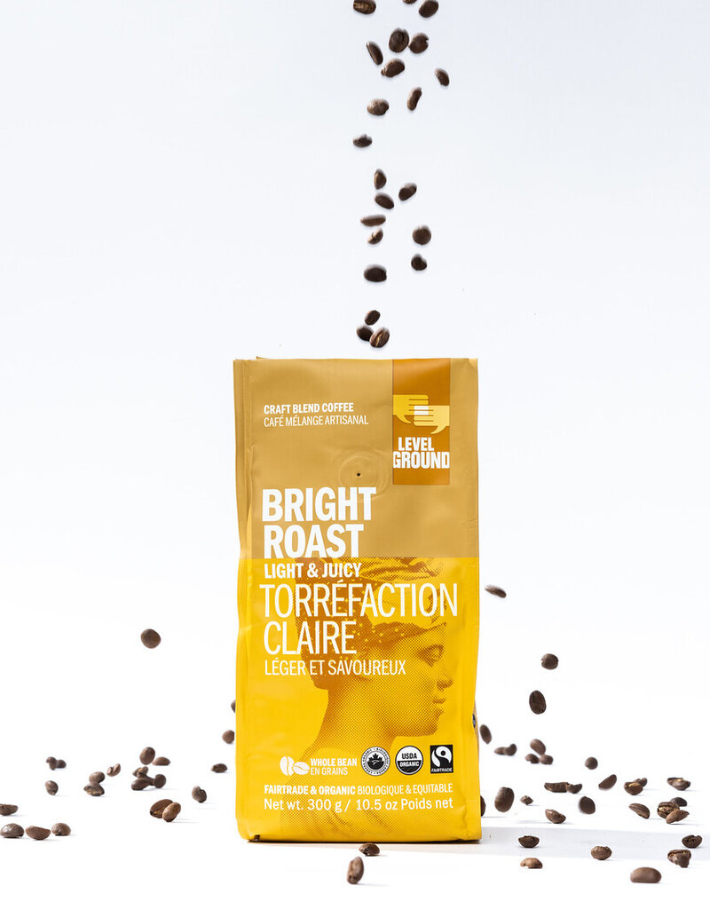 Level Ground Trading Bright Roast Whole Bean Coffee 10.5 Oz