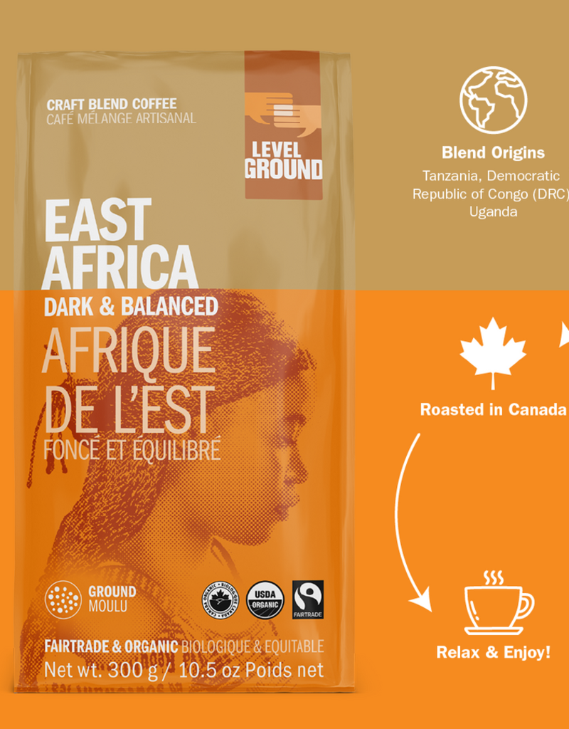 Level Ground Trading East Africa Ground Coffee 10.5 Oz