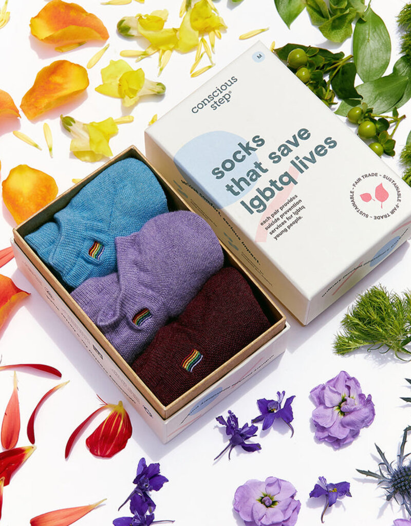 Conscious Step Solid Socks that Save LGBTQ Lives Gift Box