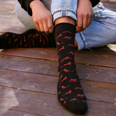 Conscious Step Socks that Protect Cheetahs: Black