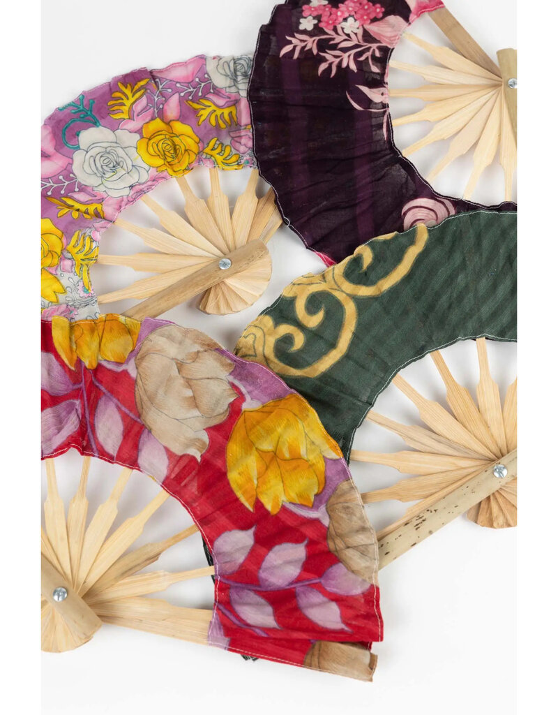 Ten Thousand Villages Sari Folding Fan