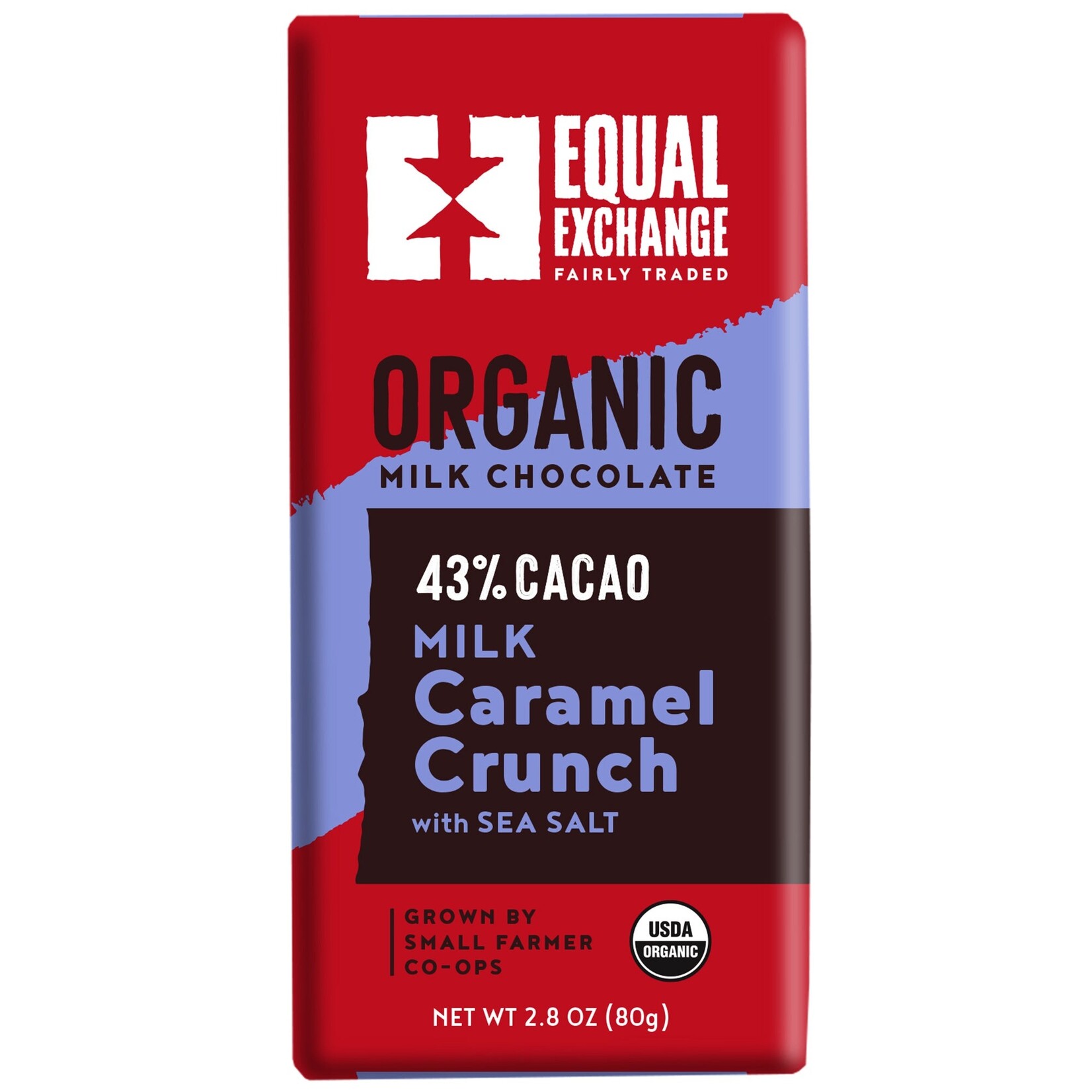 Equal Exchange Caramel Crunch & Sea Salt Milk Chocolate Bar