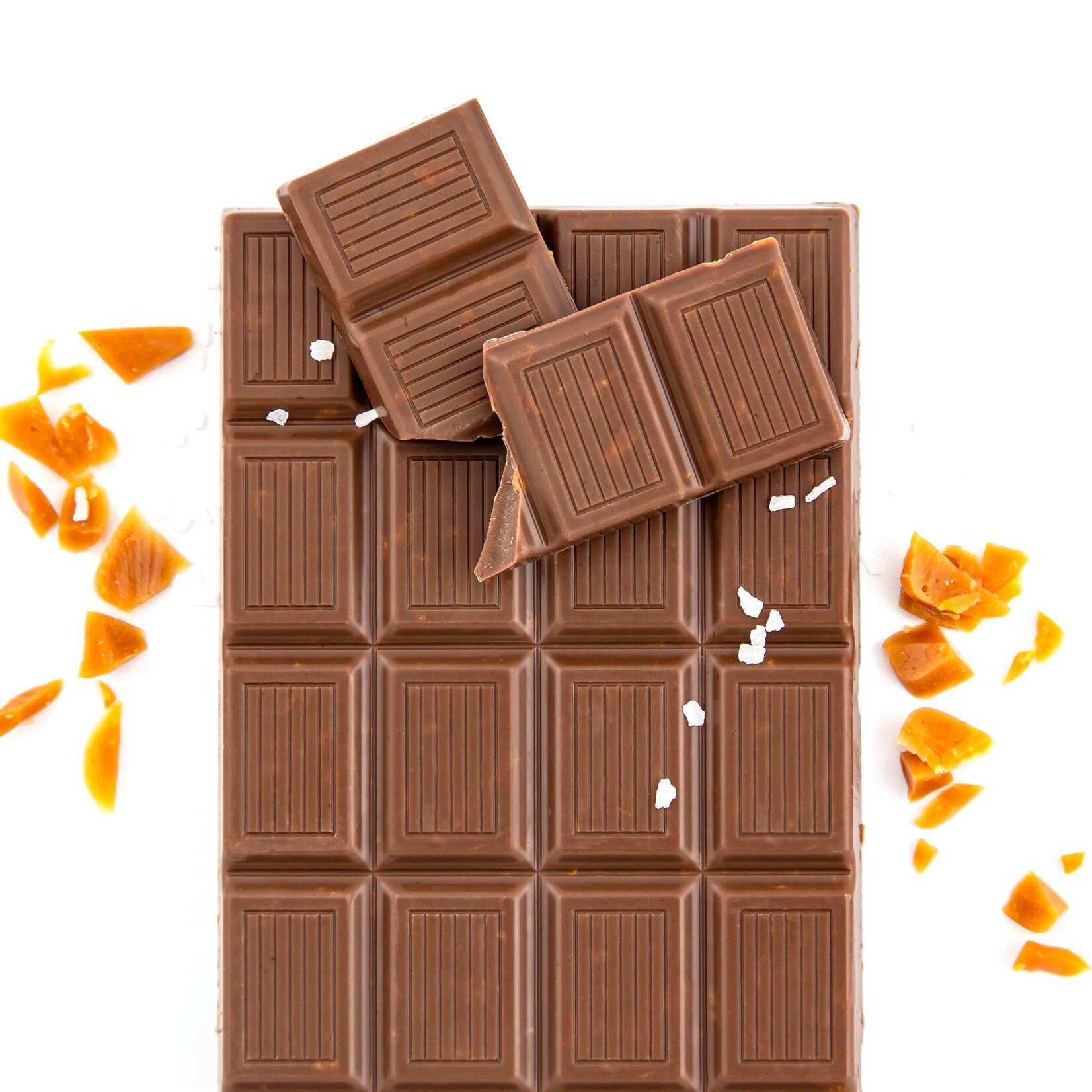 Equal Exchange Caramel Crunch & Sea Salt Milk Chocolate Bar