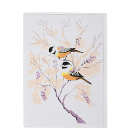 Ten Thousand Villages Chickadee Pair Card