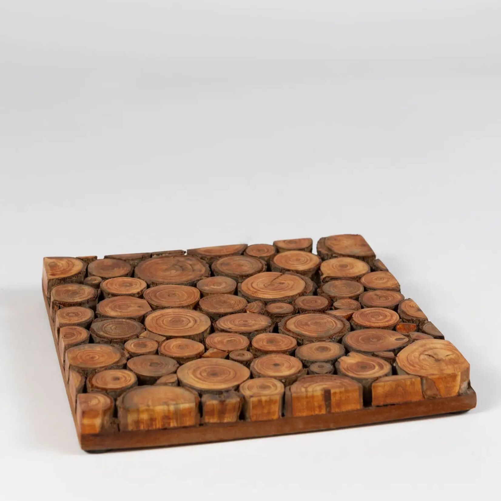 Ten Thousand Villages Wood Slice Trivet