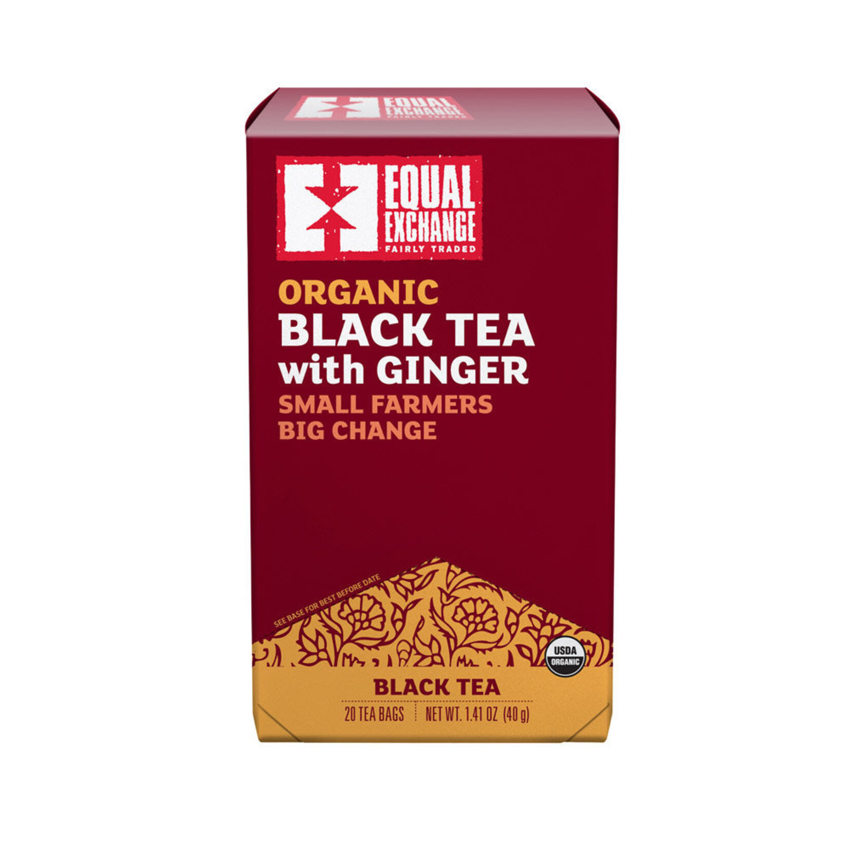 Equal Exchange Organic Black Tea with Ginger 20pc Box