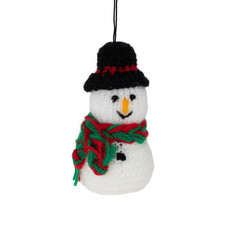Ten Thousand Villages Yarn Snowman Ornament