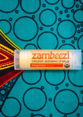 Sambah Naturals Organic Beeswax Lip Balm: Tangerine