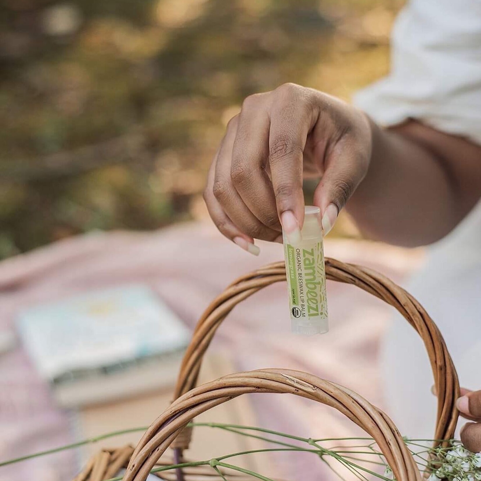 Sambah Naturals Organic Beeswax Lip Balm: Lemongrass