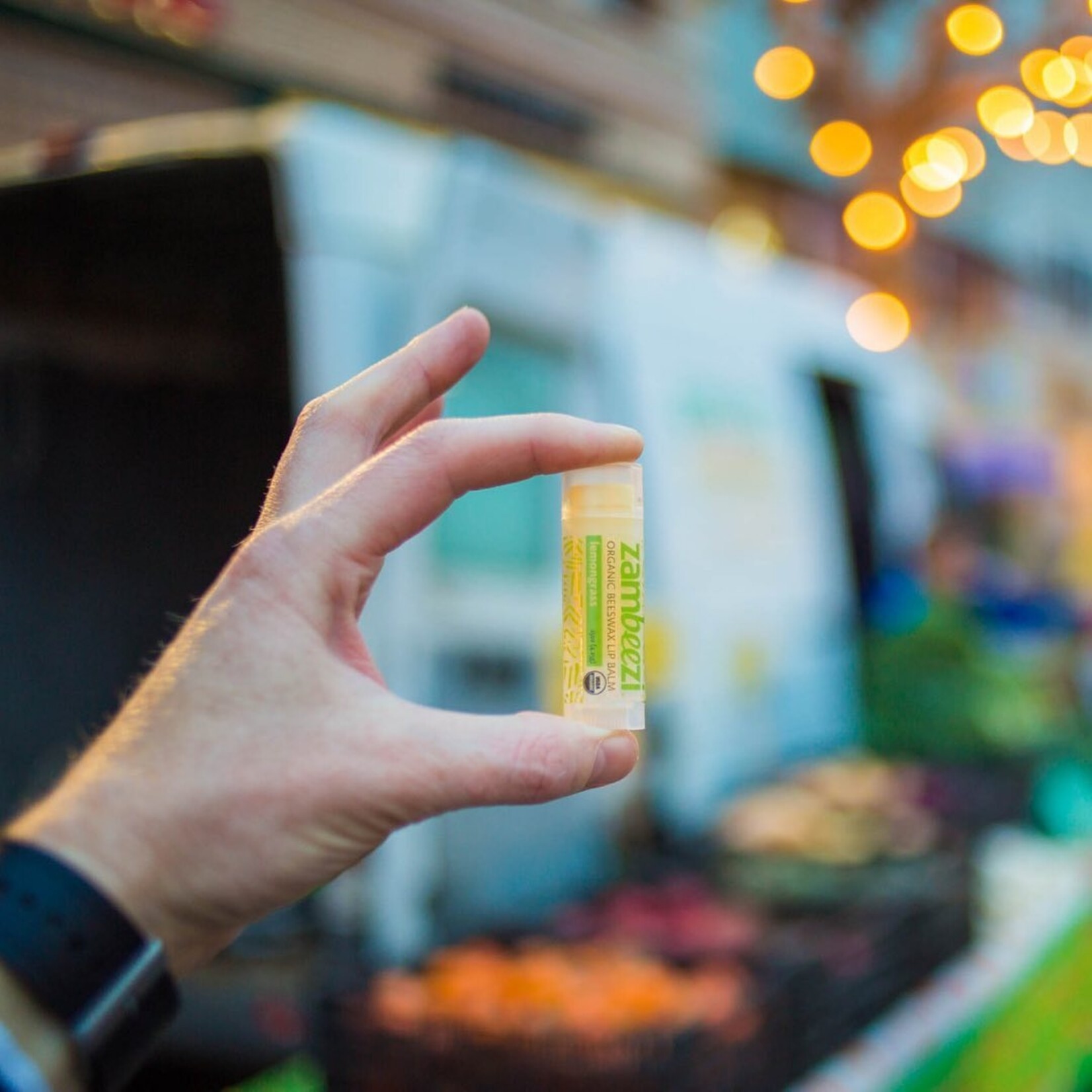 Sambah Naturals Organic Beeswax Lip Balm: Lemongrass
