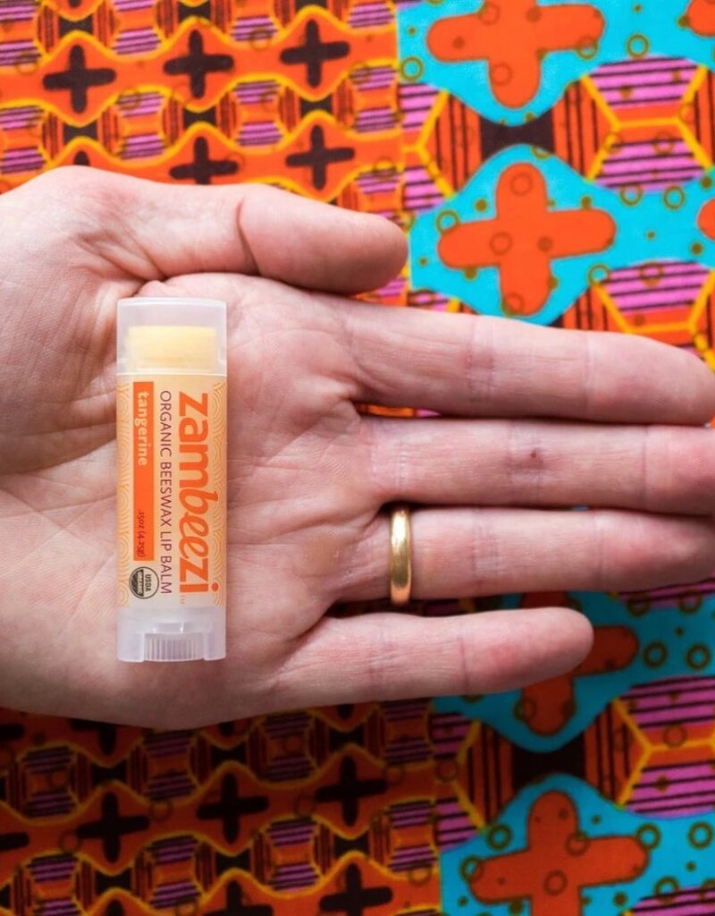 Sambah Naturals Organic Beeswax Lip Balm: Tangerine