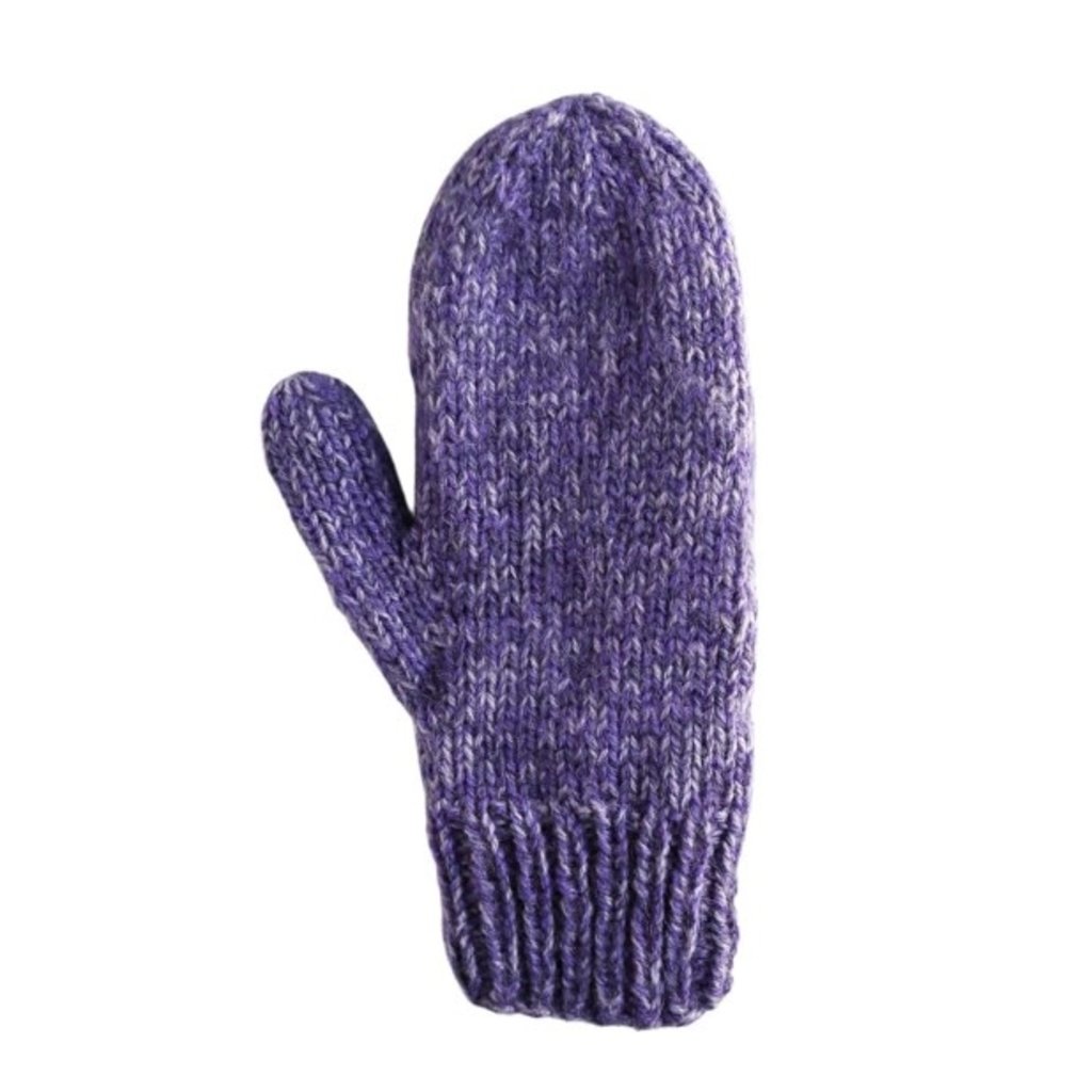 Andes Gifts Blended Knit Mittens: Lilac