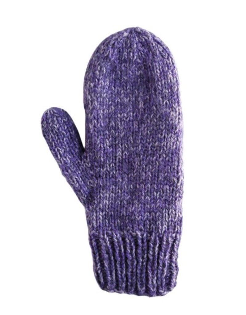 Andes Gifts Blended Knit Mittens: Lilac