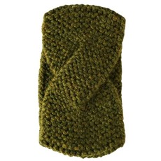 Andes Gifts Cusco Blended Ear Warmer: Olive