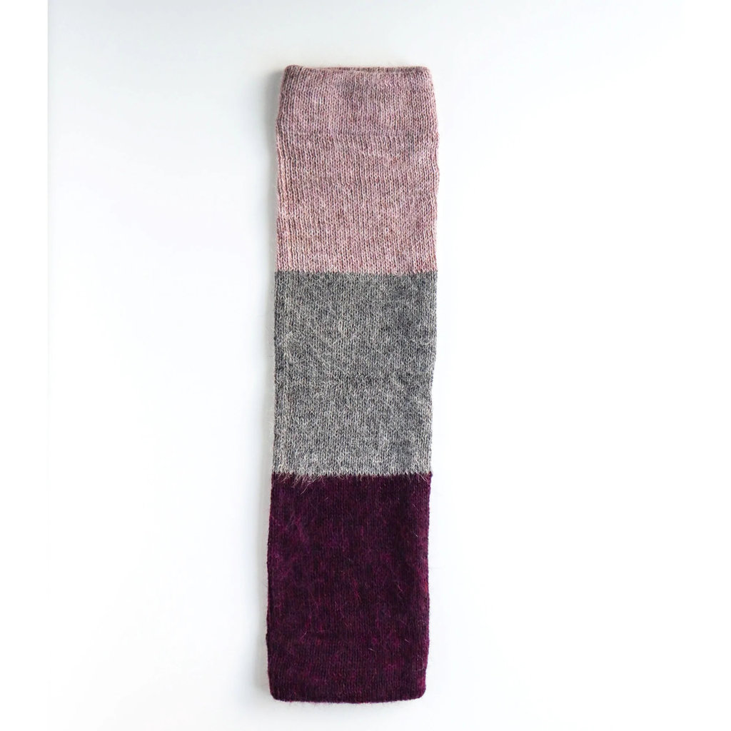 Andes Gifts Tres Alpaca Leg Warmers: Wine