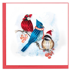 Quilling Card Snowbirds Quilled Holiday Card