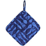 Global Mamas Batik Potholder: Blue Silverware