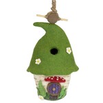 DZI Handmade Woodland Fairy House Wool Felt Birdhouse