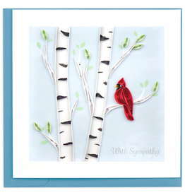 Quilling Card Cardinal Sympathy Quilled Card