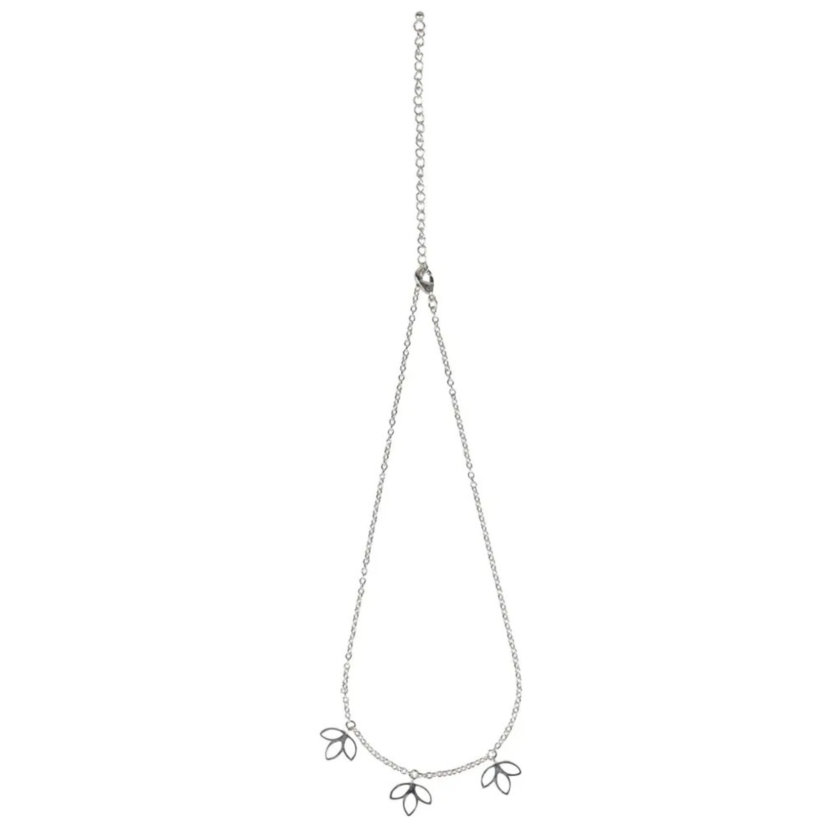 Ten Thousand Villages Lotus Trio Necklace