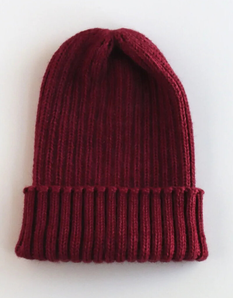 Andes Gifts Cascade Hat: Burgundy