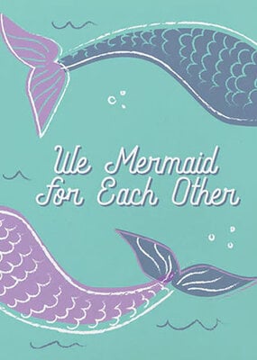 Good Paper We Mermaid Love Card