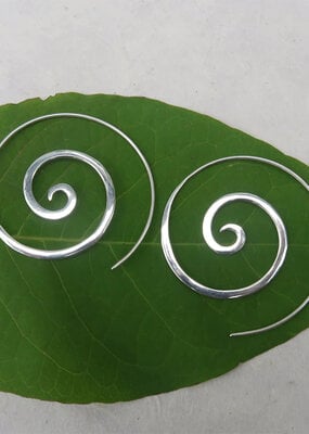 Women's Peace Collection Kekuatan Sterling Silver Spiral Earrings