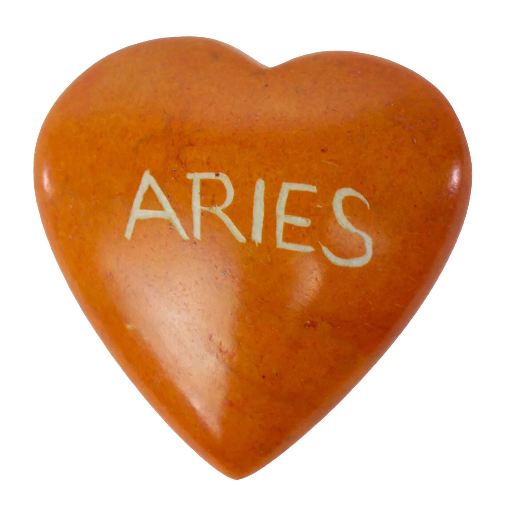 Global Crafts Zodiac Soapstone Heart Rock: Aries