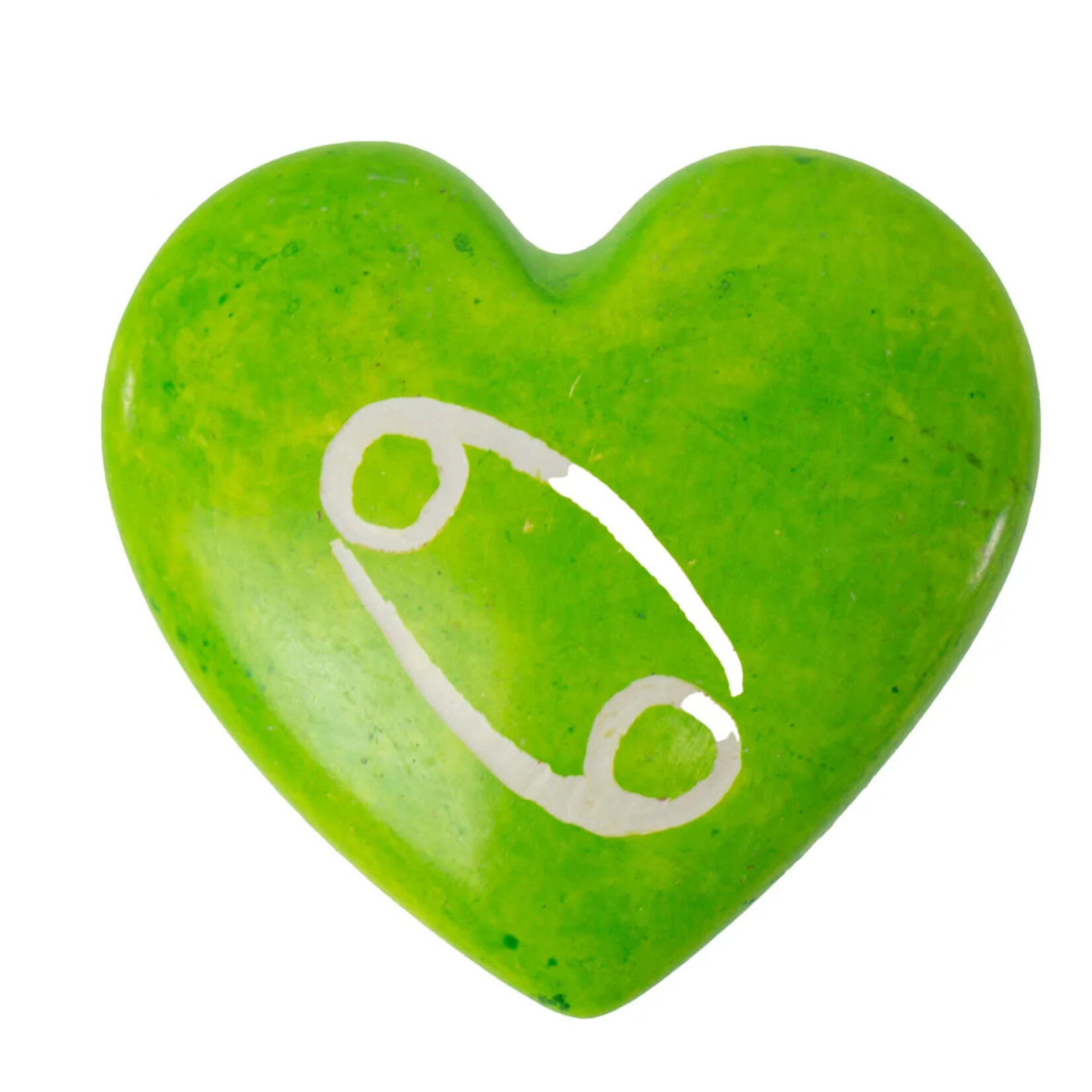 Global Crafts Zodiac Soapstone Heart Rock: Cancer