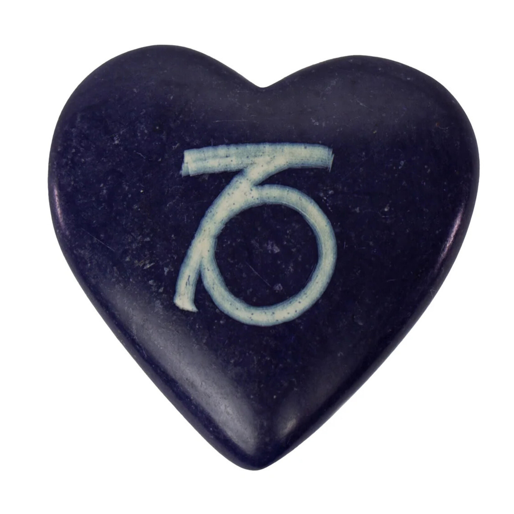 Global Crafts Zodiac Soapstone Heart Rock: Capricorn