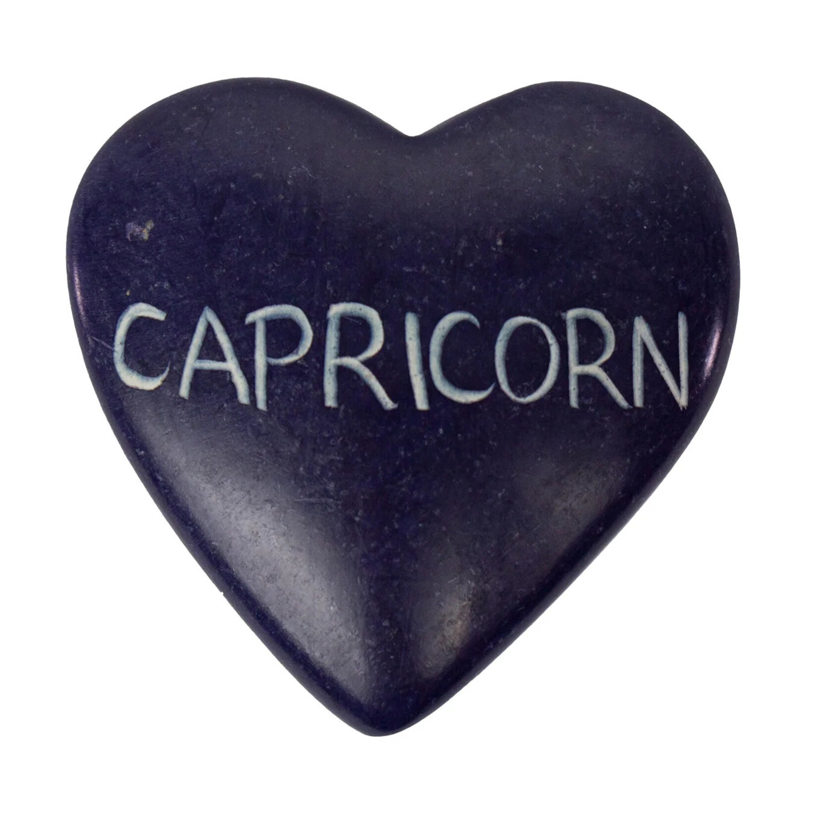Global Crafts Zodiac Soapstone Heart Rock: Capricorn