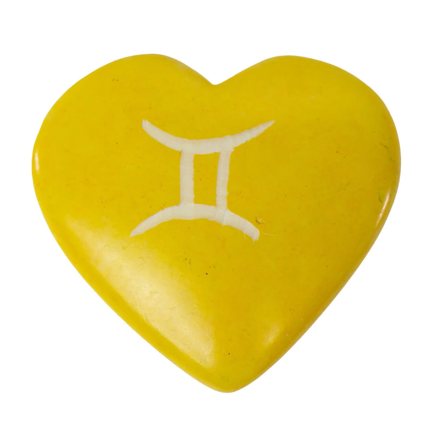 Global Crafts Zodiac Soapstone Heart Rock: Gemini