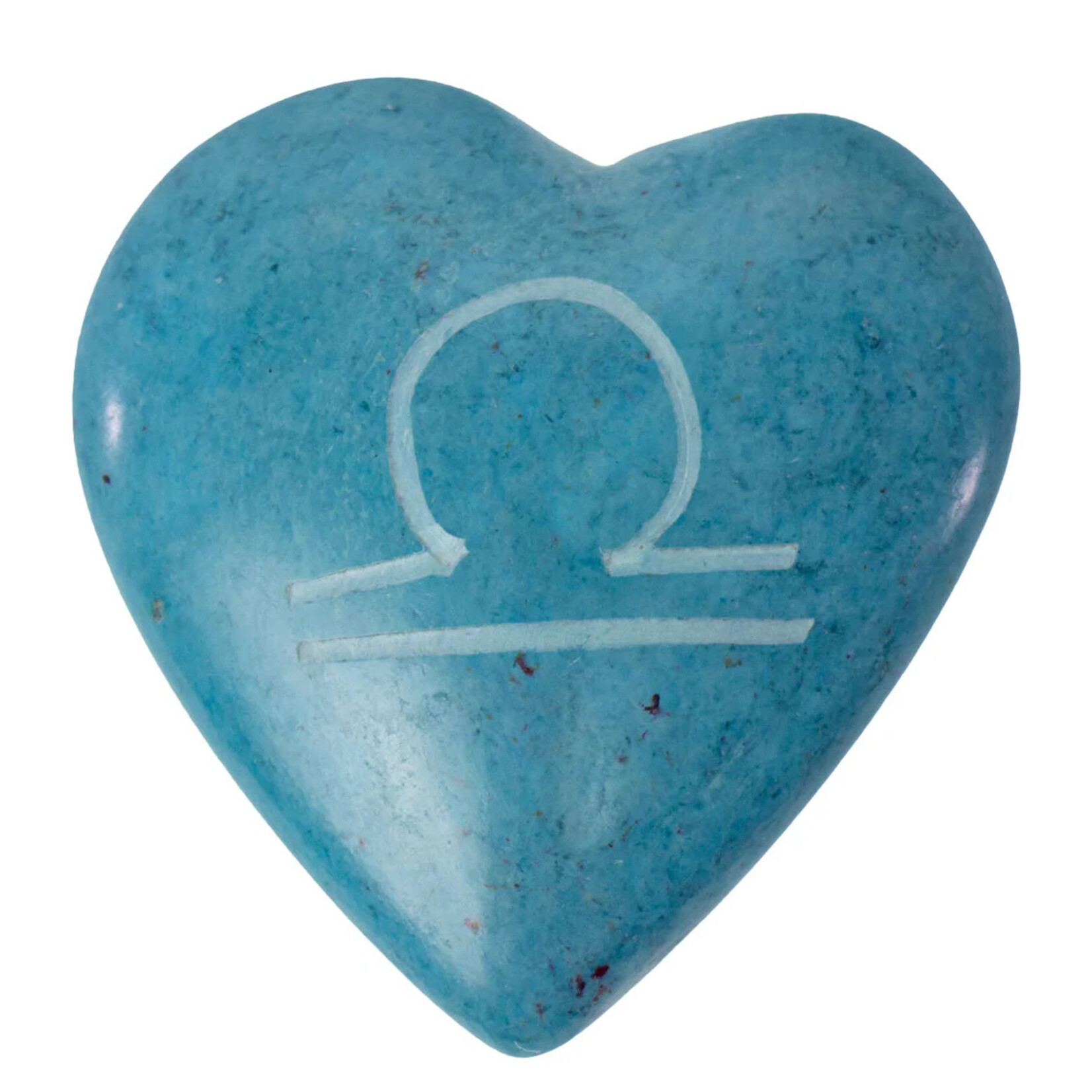 Global Crafts Zodiac Soapstone Heart Rock: Libra