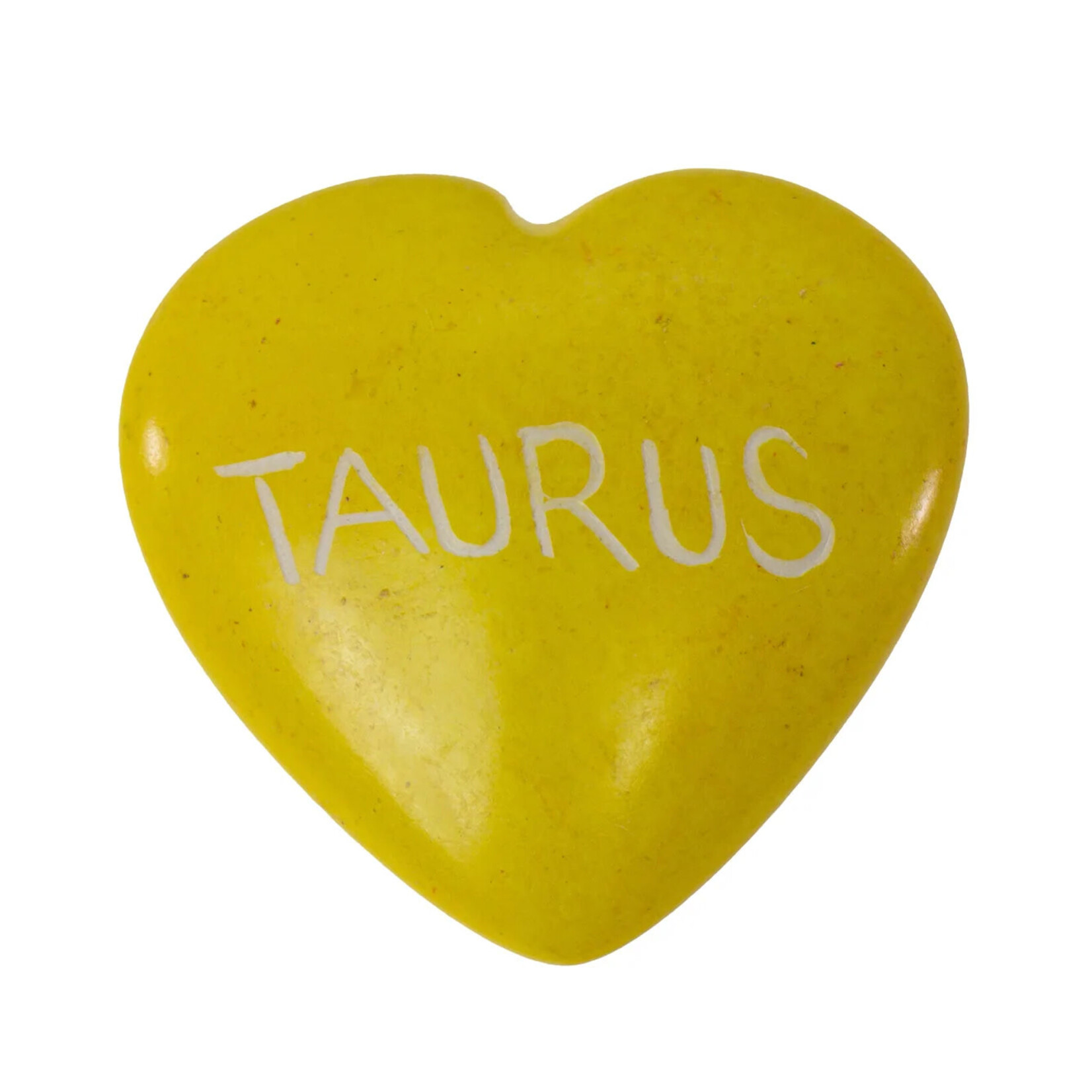 Global Crafts Zodiac Soapstone Heart Rock: Taurus