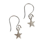 Ten Thousand Villages Brushed Sterling Shooting Star Earrings