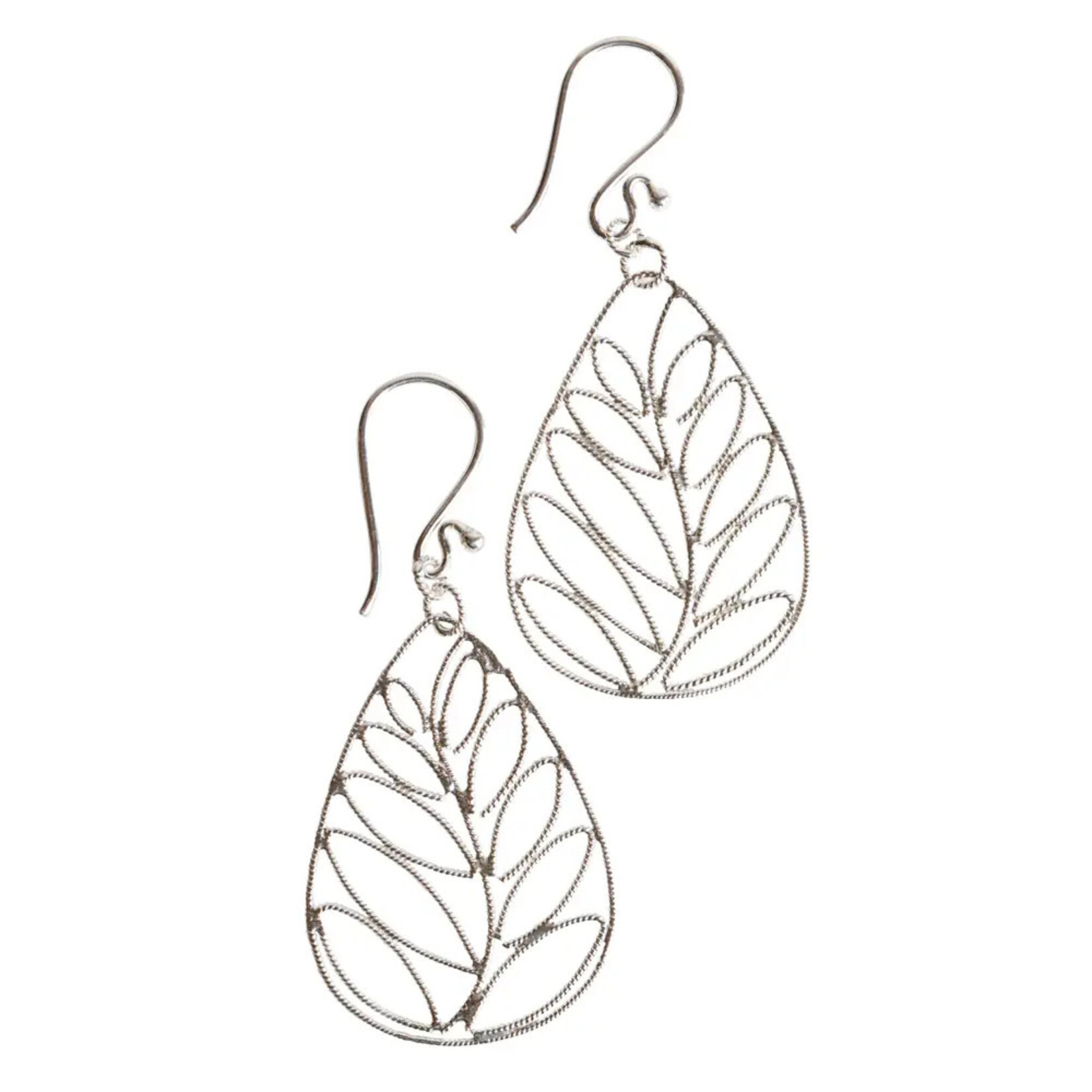Ten Thousand Villages Silver Palms Earrings
