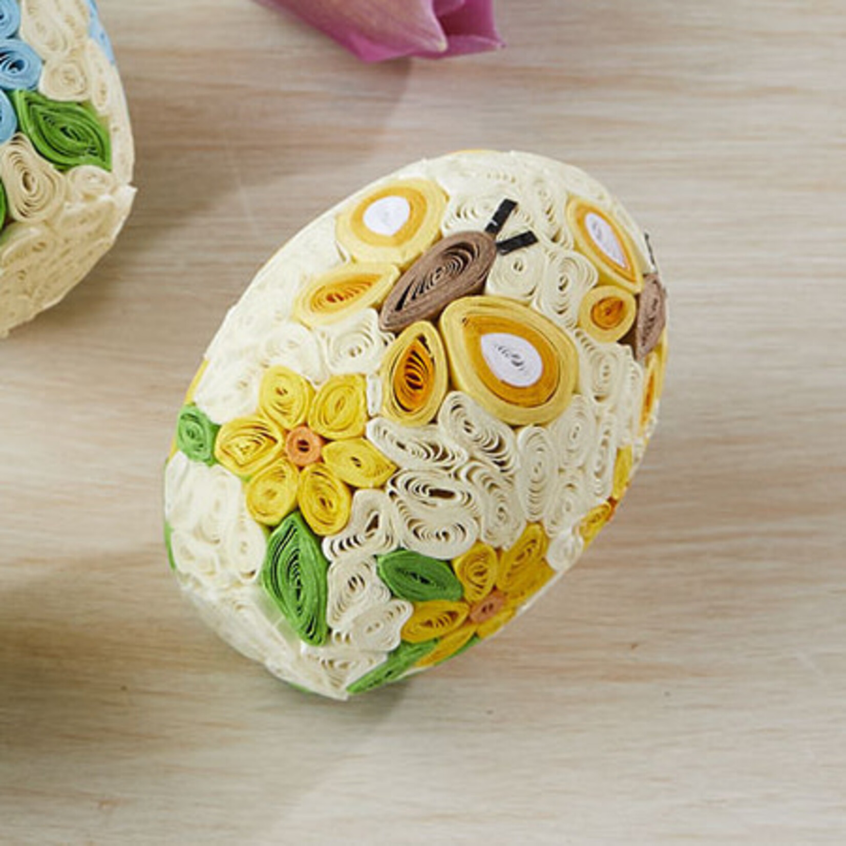 Serrv Quilled Butterfly Egg - Yellow