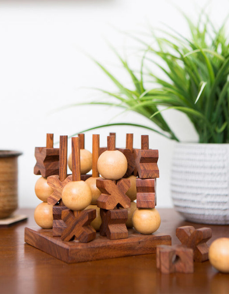 Matr Boomie Rosewood 3D Tic Tac Toe Game